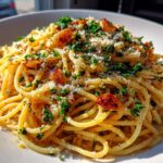 Italian Pasta with Garlic Olive Oil Sauce