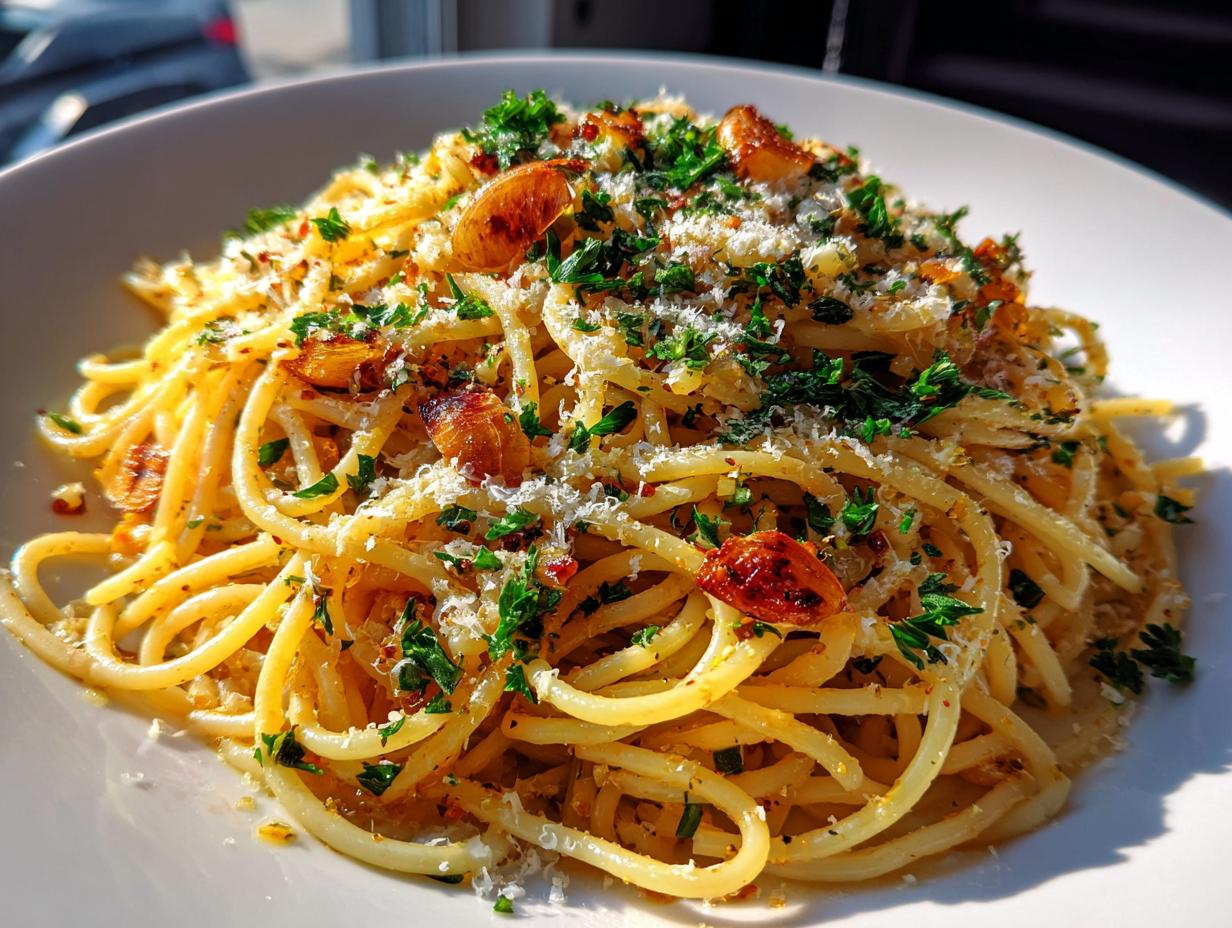 15-Minute Italian Pasta with Garlic Olive Oil Sauce That Will Hook You Instantly
