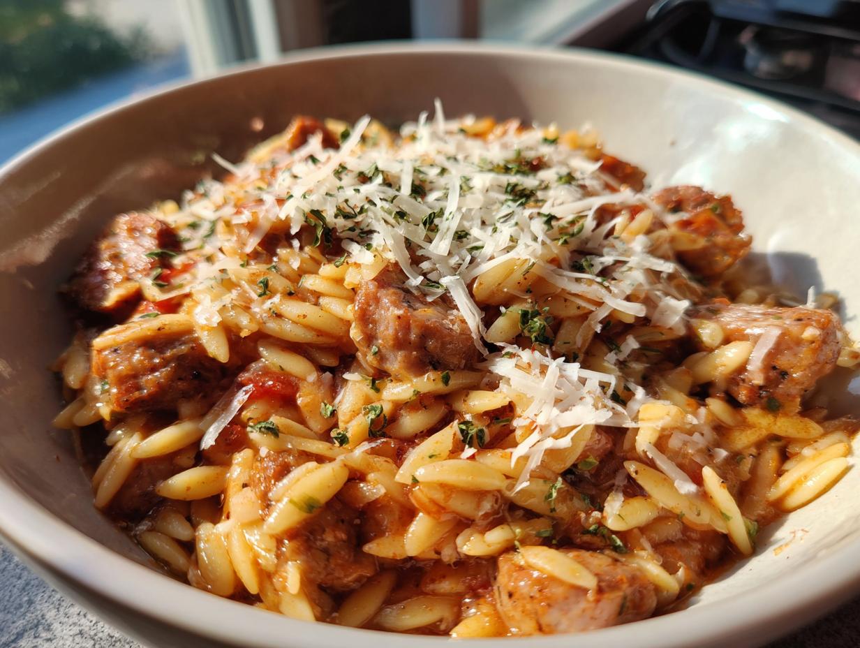 30-Minute Italian Sausage Orzo – A Flavorful One-Pot Wonder