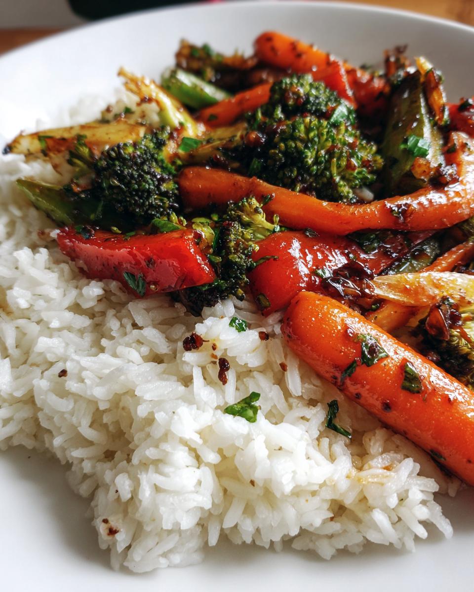 Quick Veggie Stir-Fry with Rice - detail 2