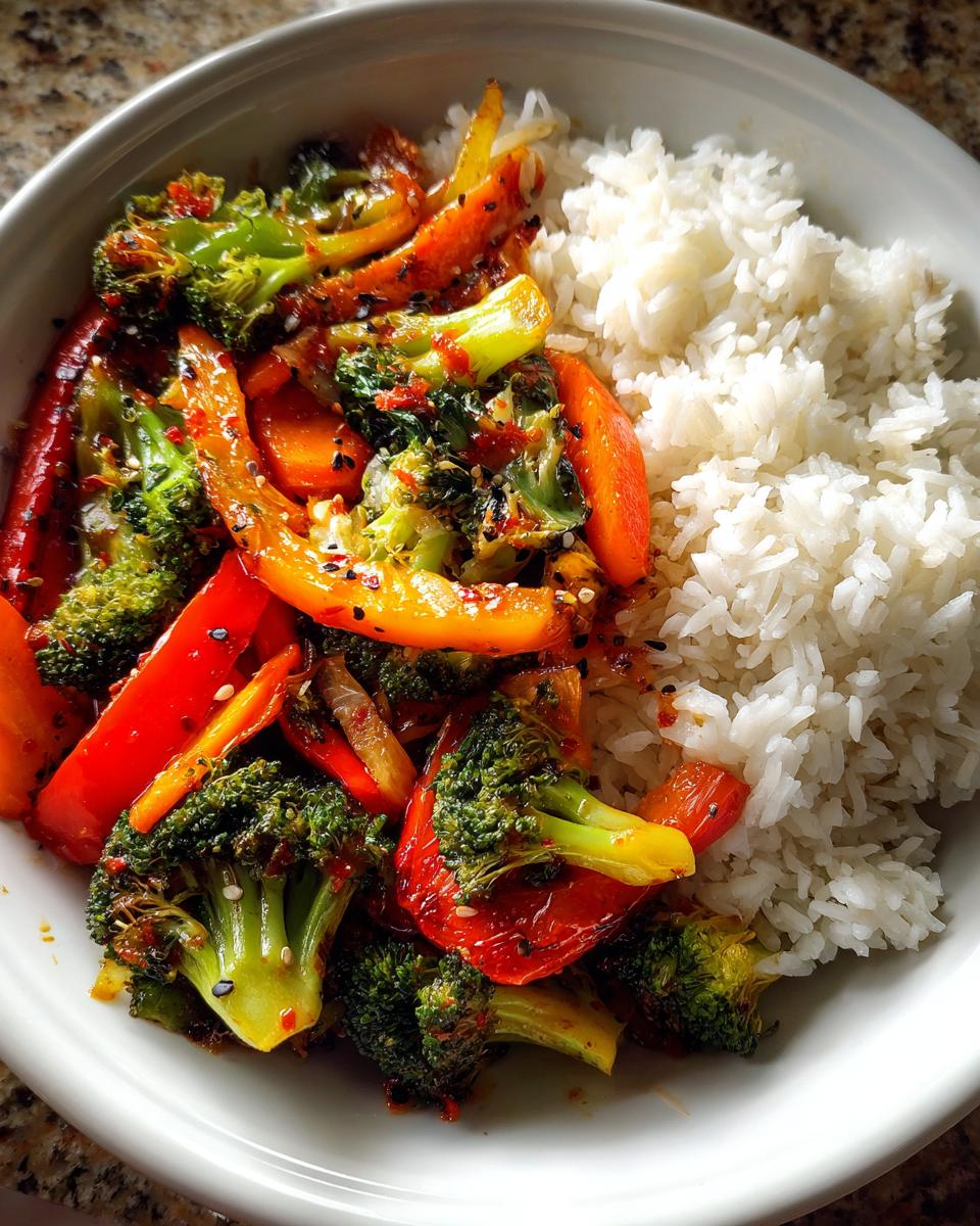 Quick Veggie Stir-Fry with Rice - detail 3