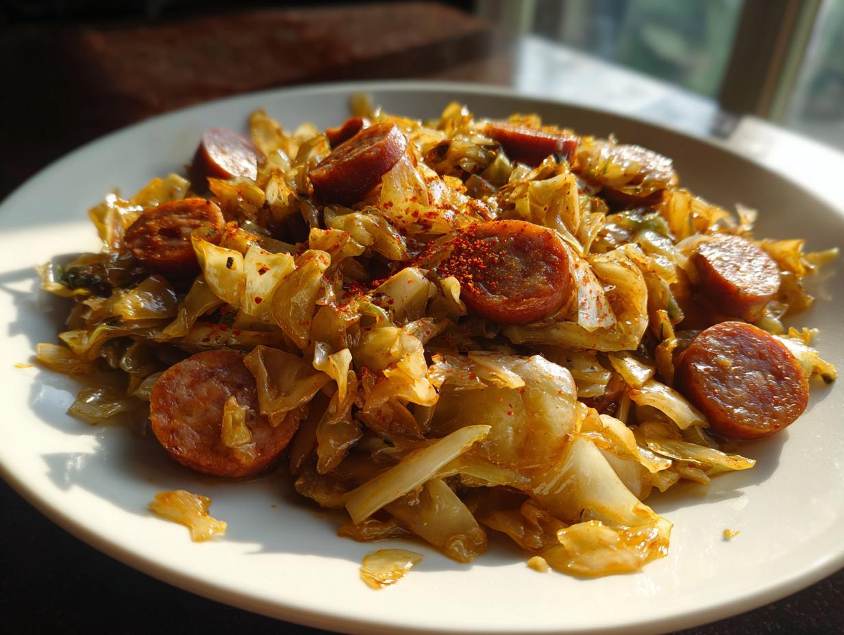 Savory Sausage and Cabbage Stir Fry in Just 30 Minutes