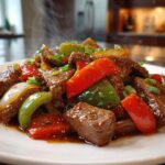 Sizzling Chinese Pepper Steak with Onions