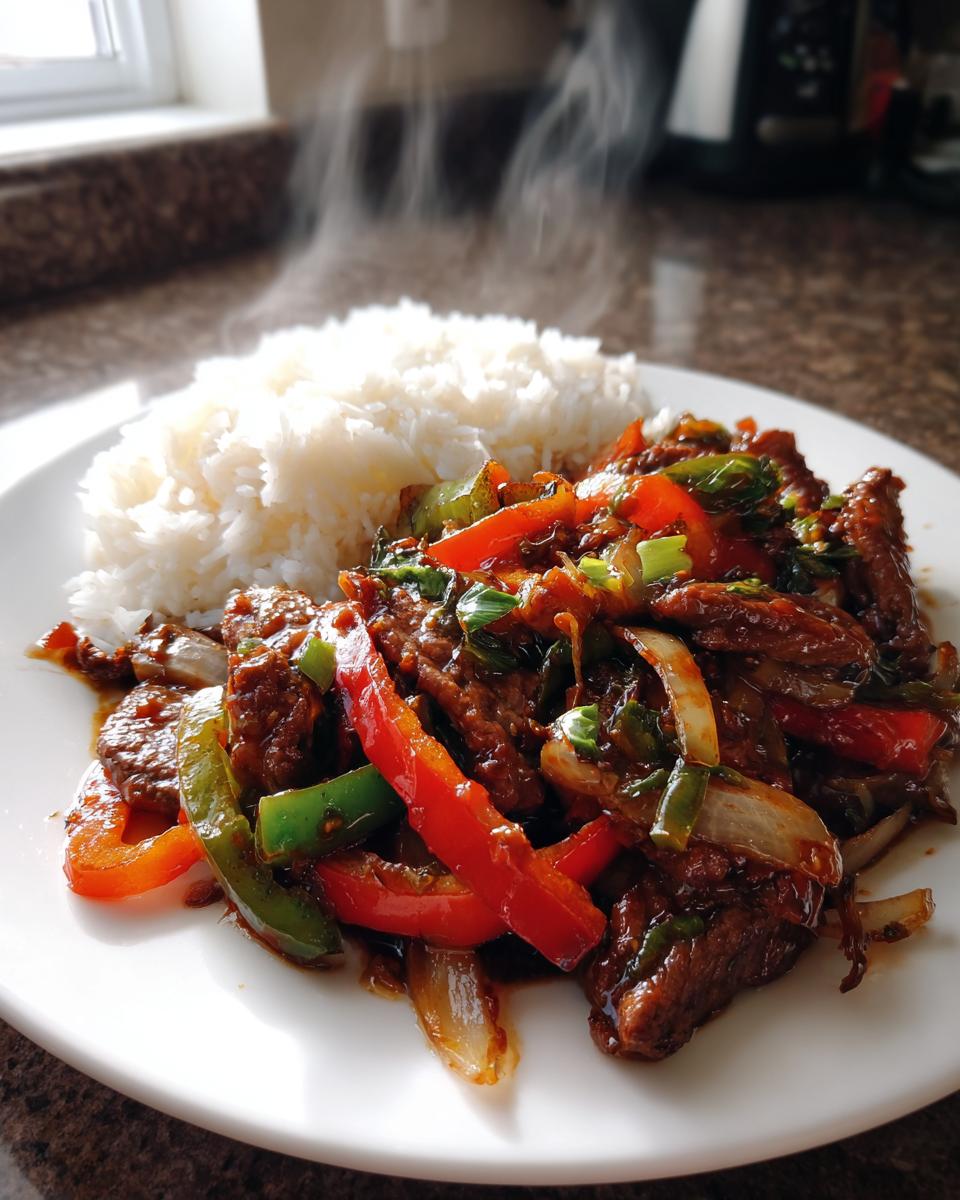 Sizzling Chinese Pepper Steak with Onions - detail 3