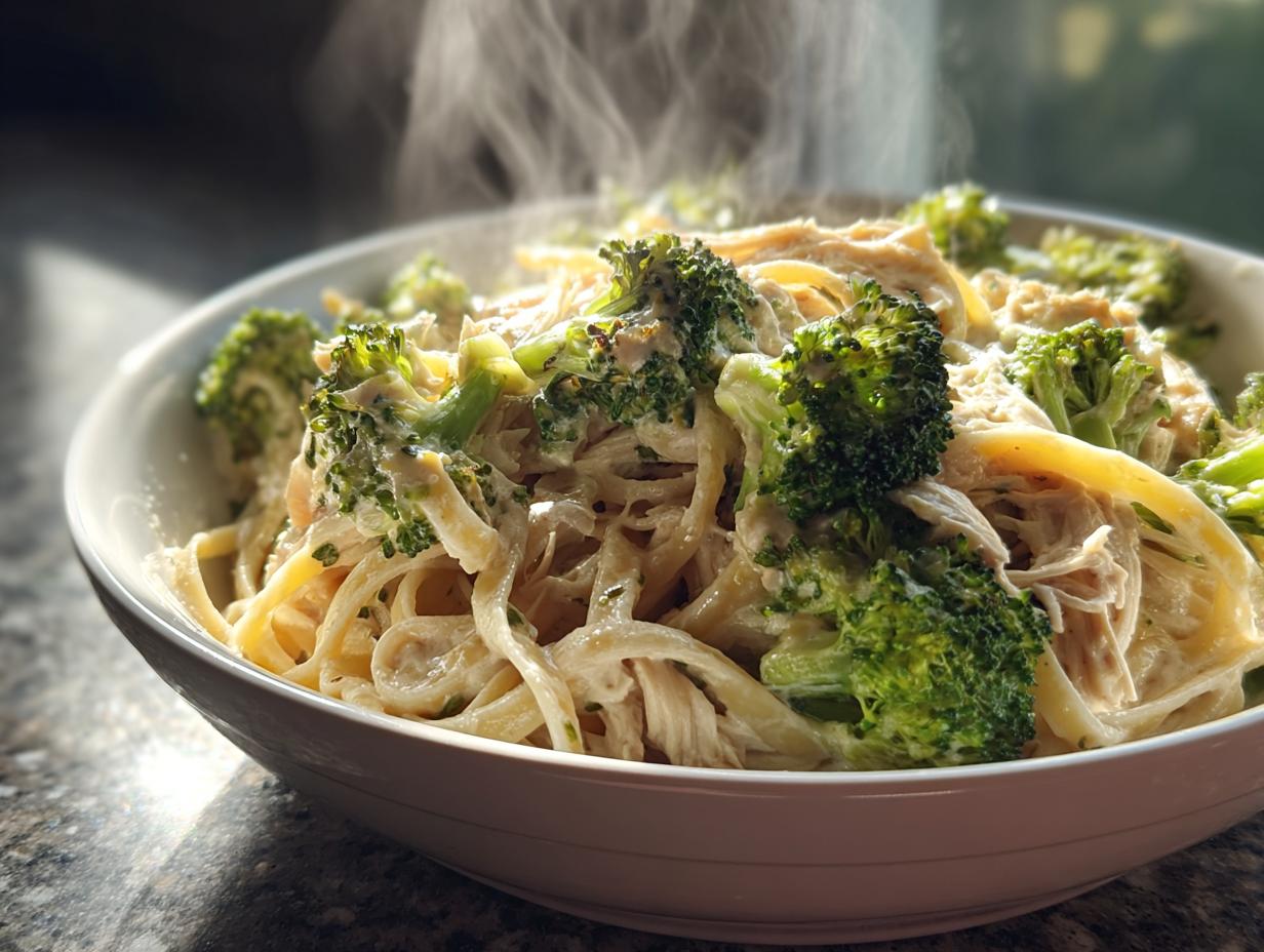 Creamy Slow Cooker Chicken Alfredo with Broccoli in 4 Hours