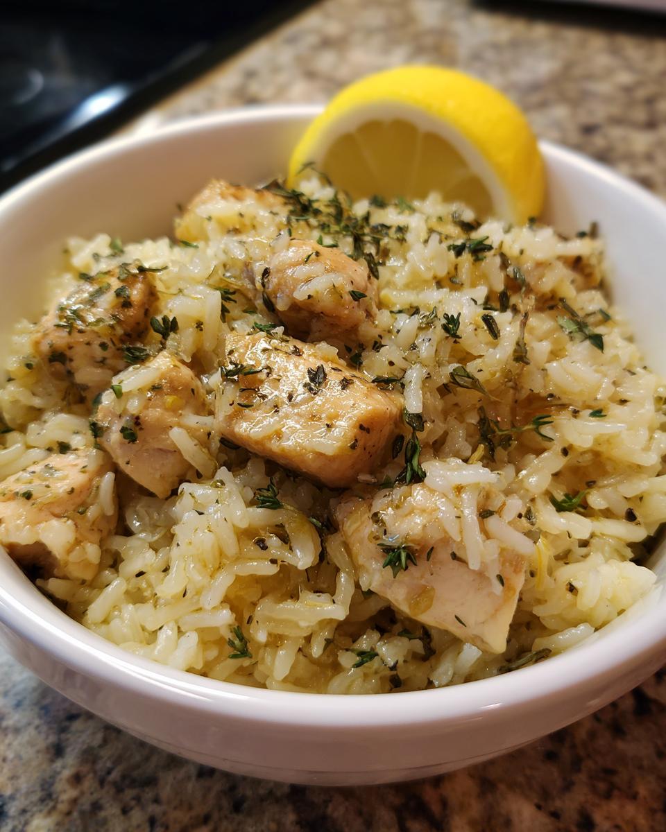 Slow Cooker Lemon Herb Chicken and Rice - detail 1