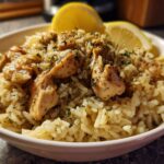 Slow Cooker Lemon Herb Chicken and Rice