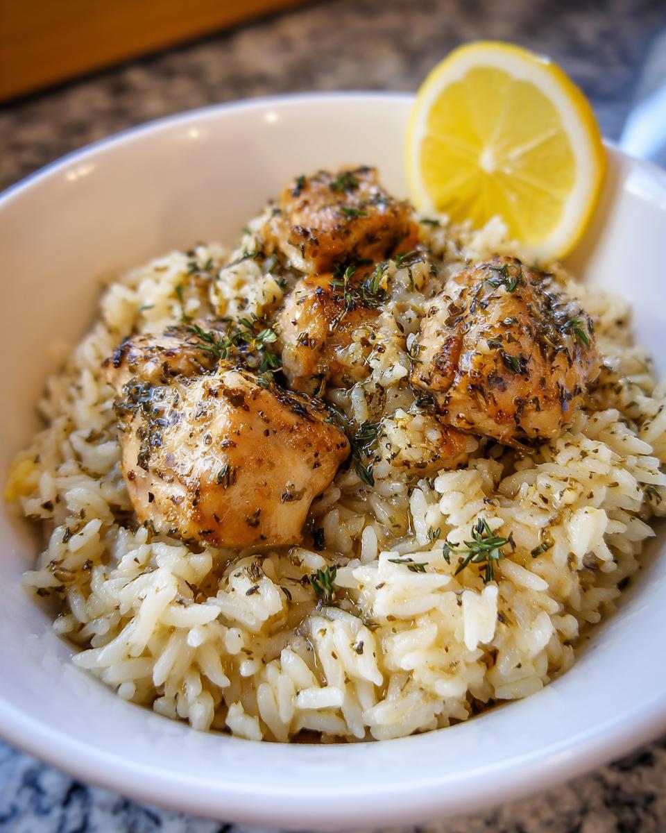 Slow Cooker Lemon Herb Chicken and Rice - detail 3