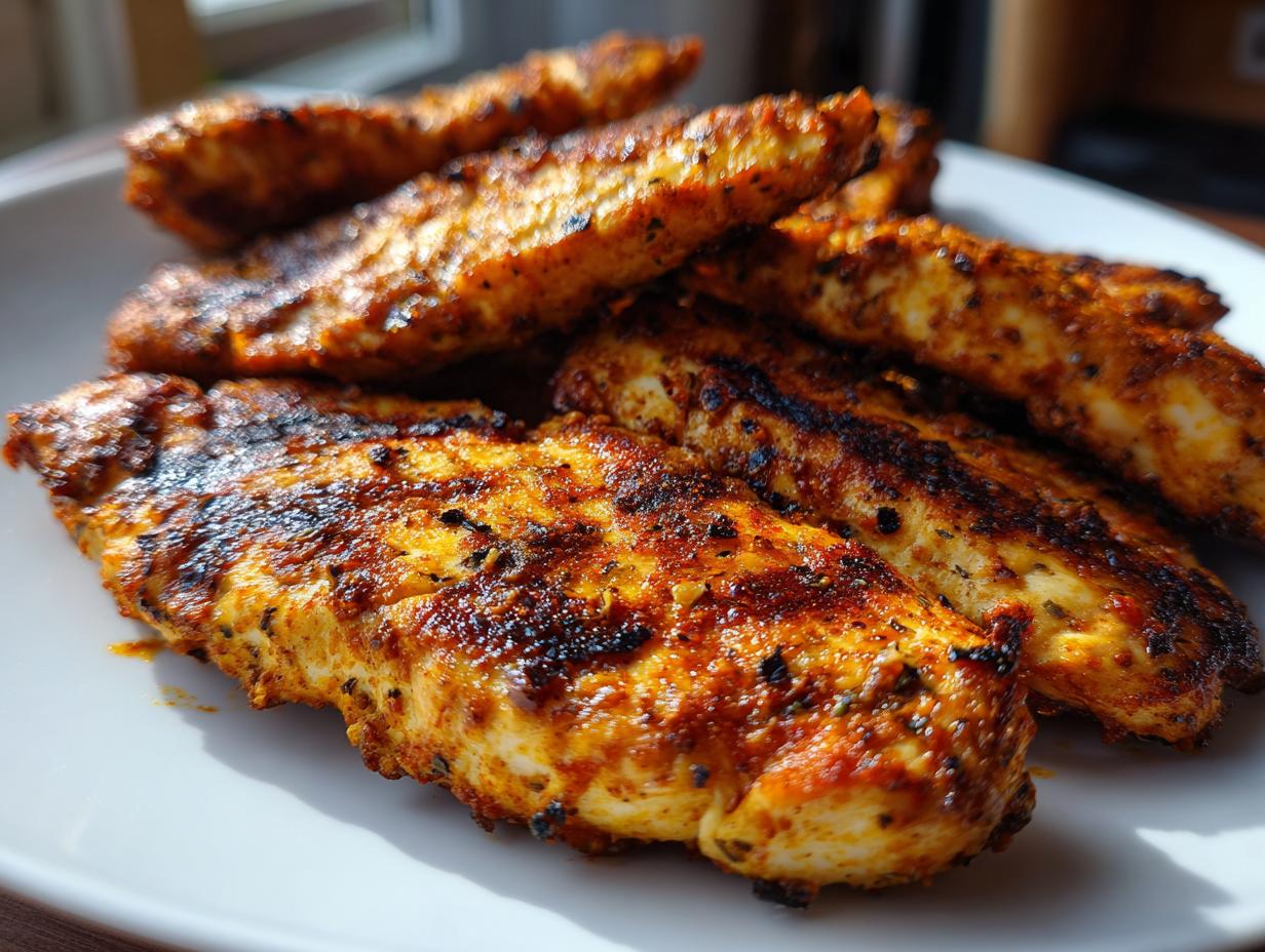 Crispy Air Fryer Chicken Tenders No Breading in Just 15 Minutes