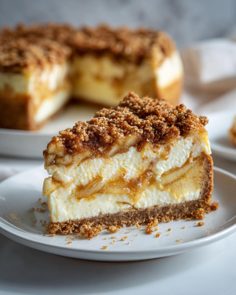 Apple Crumble Cheesecake - detail 1