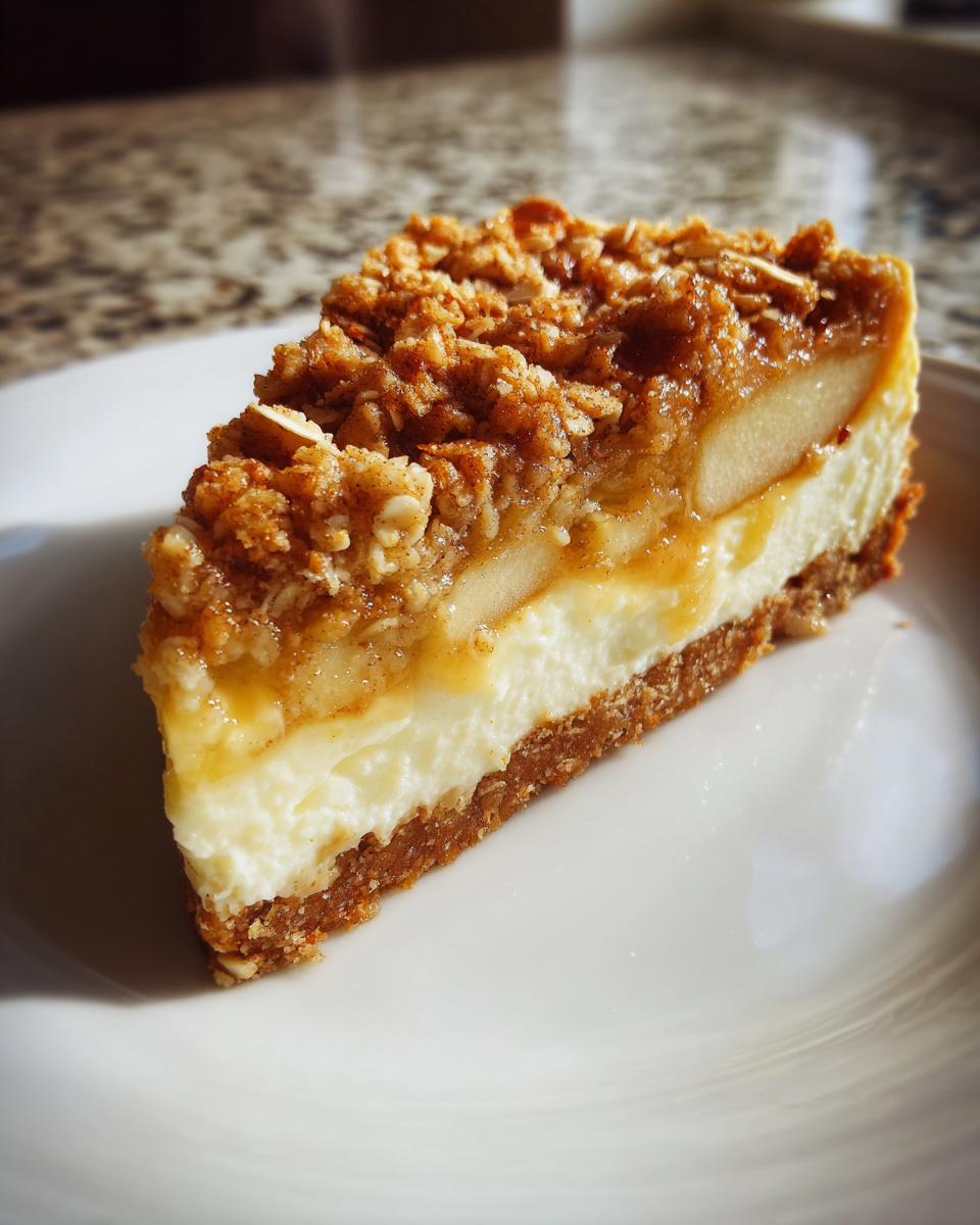 Apple Crumble Cheesecake - detail 2