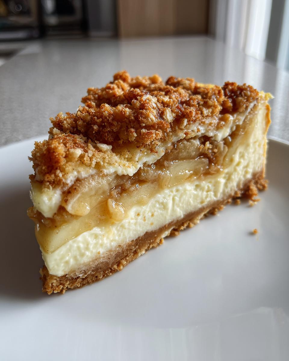 Apple Crumble Cheesecake - detail 3