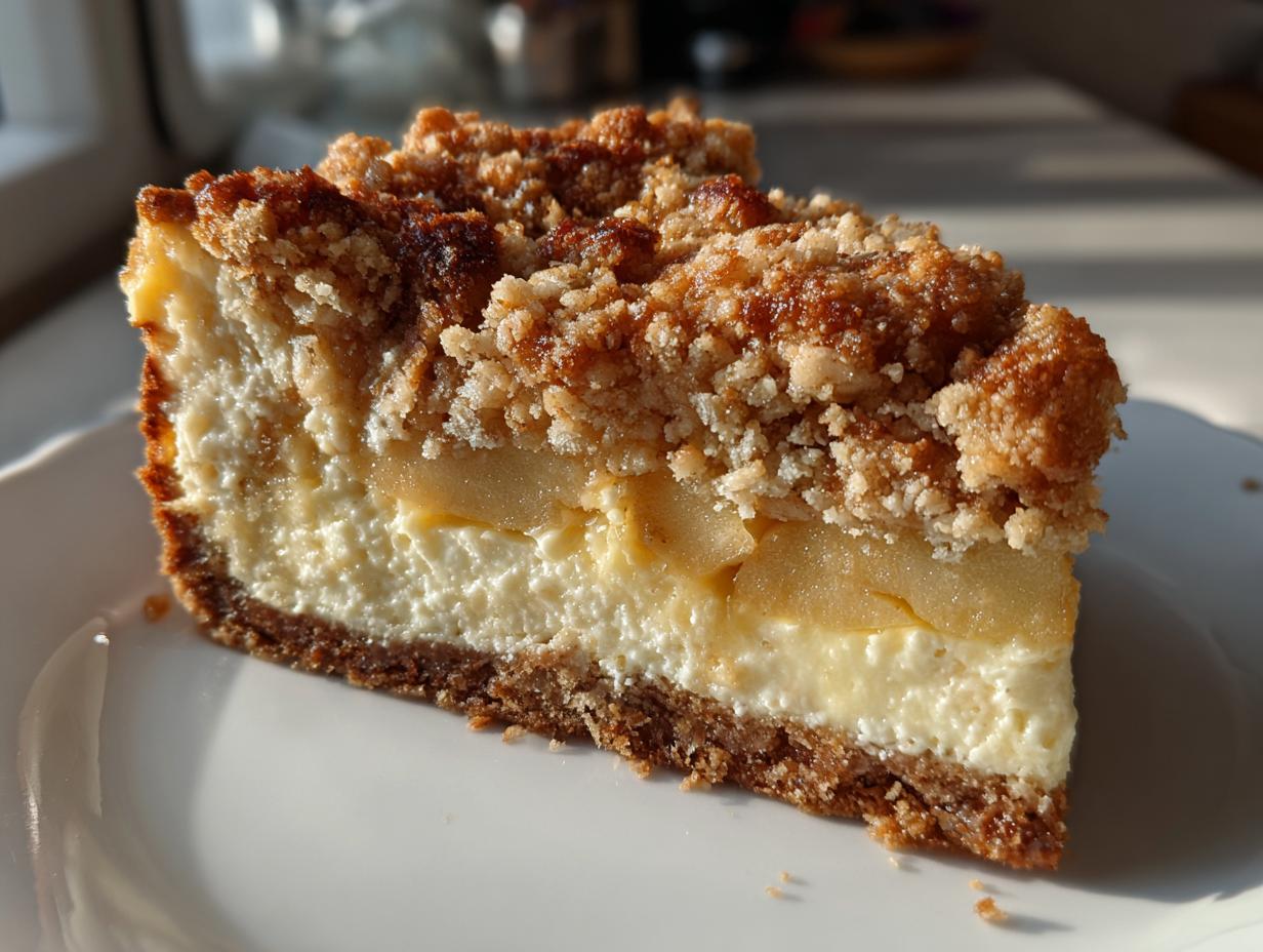 Irresistible Apple Crumble Cheesecake Recipe in 4 Easy Steps