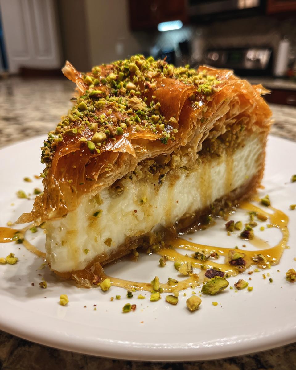 Baklava Pistachio Cheesecake - detail 1