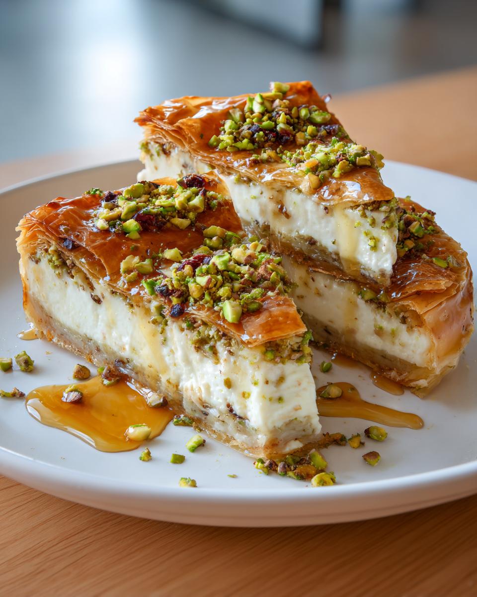 Baklava Pistachio Cheesecake - detail 3