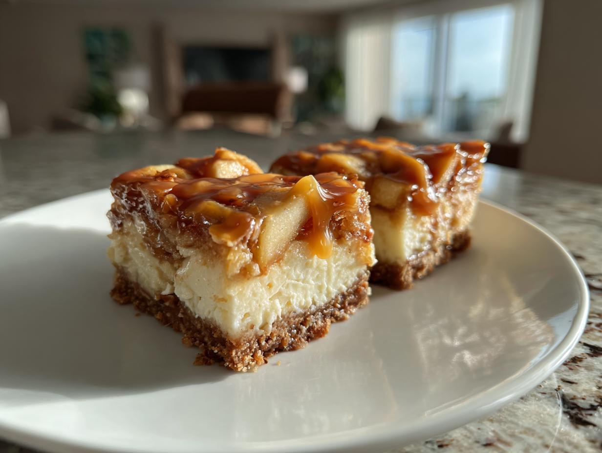 Irresistible Caramel Apple Cheesecake Bars Recipe in 8 Easy Steps