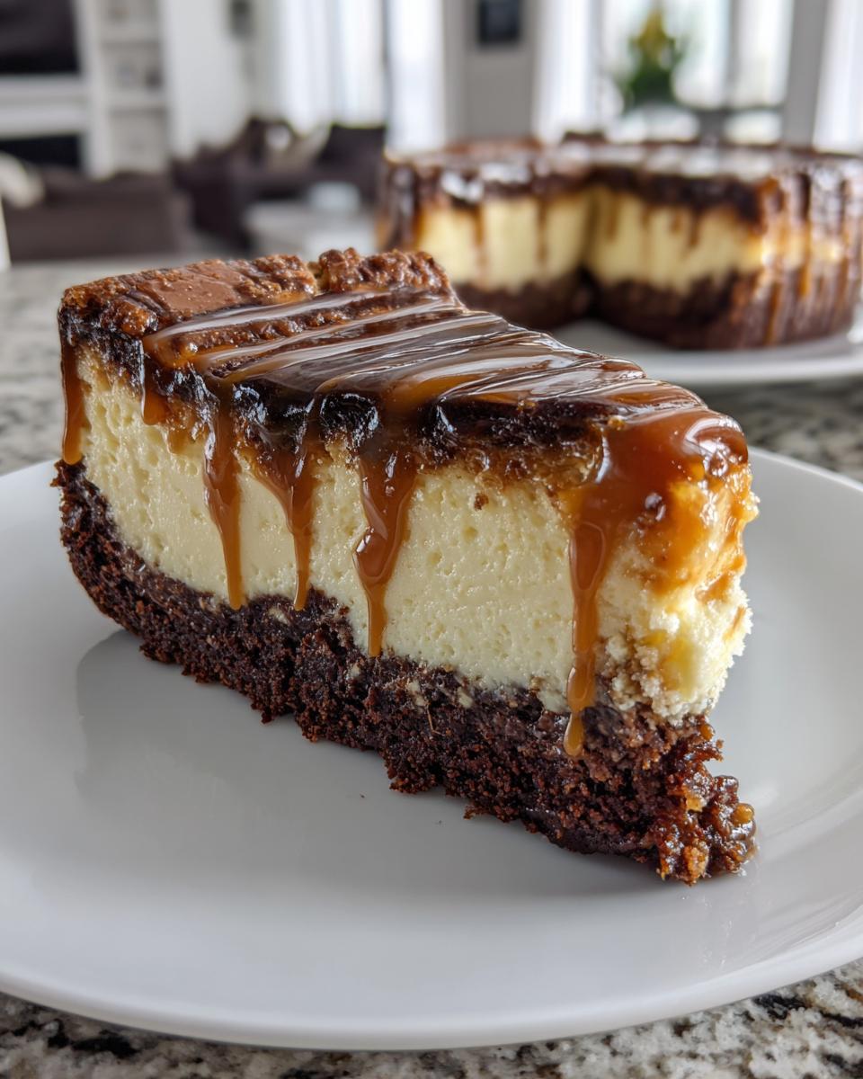 Caramel Brownie Cheesecake - detail 1