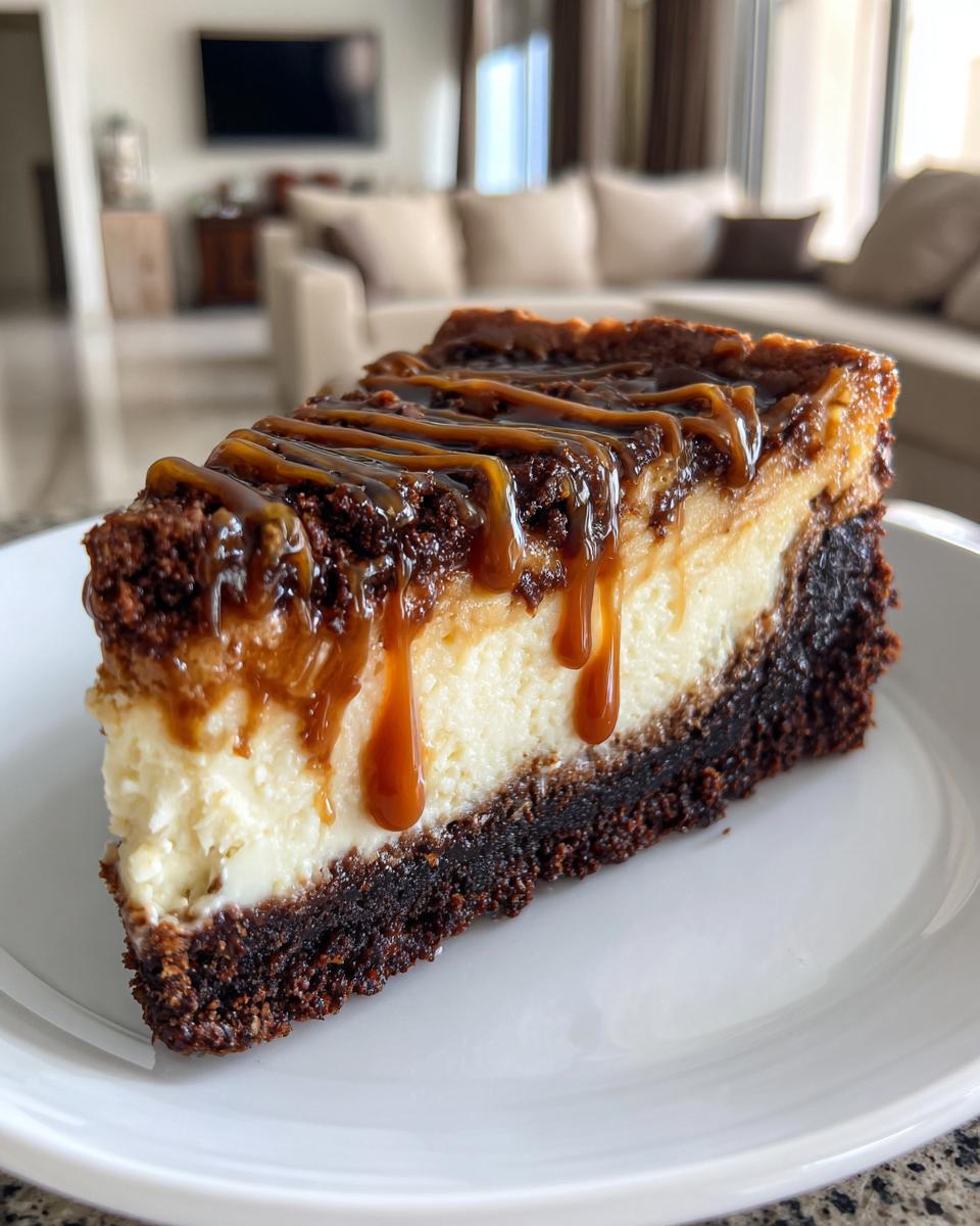 Caramel Brownie Cheesecake - detail 2