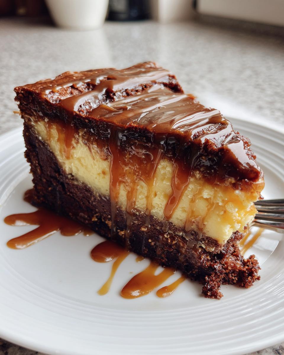 Caramel Brownie Cheesecake - detail 2