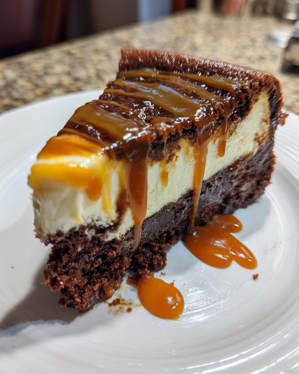Caramel Brownie Cheesecake - detail 3