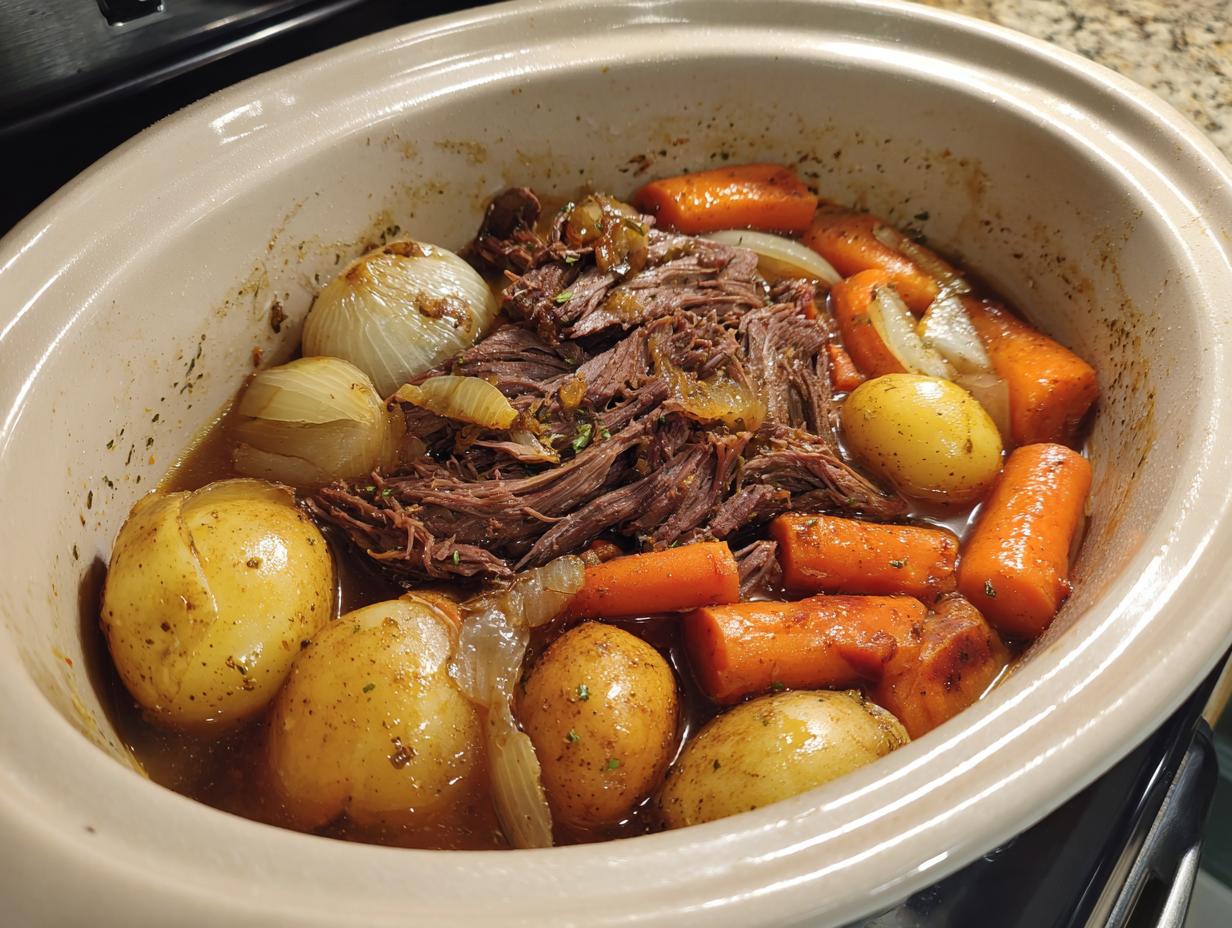 Ultimate 3-Ingredient Crockpot Pot Roast Magic