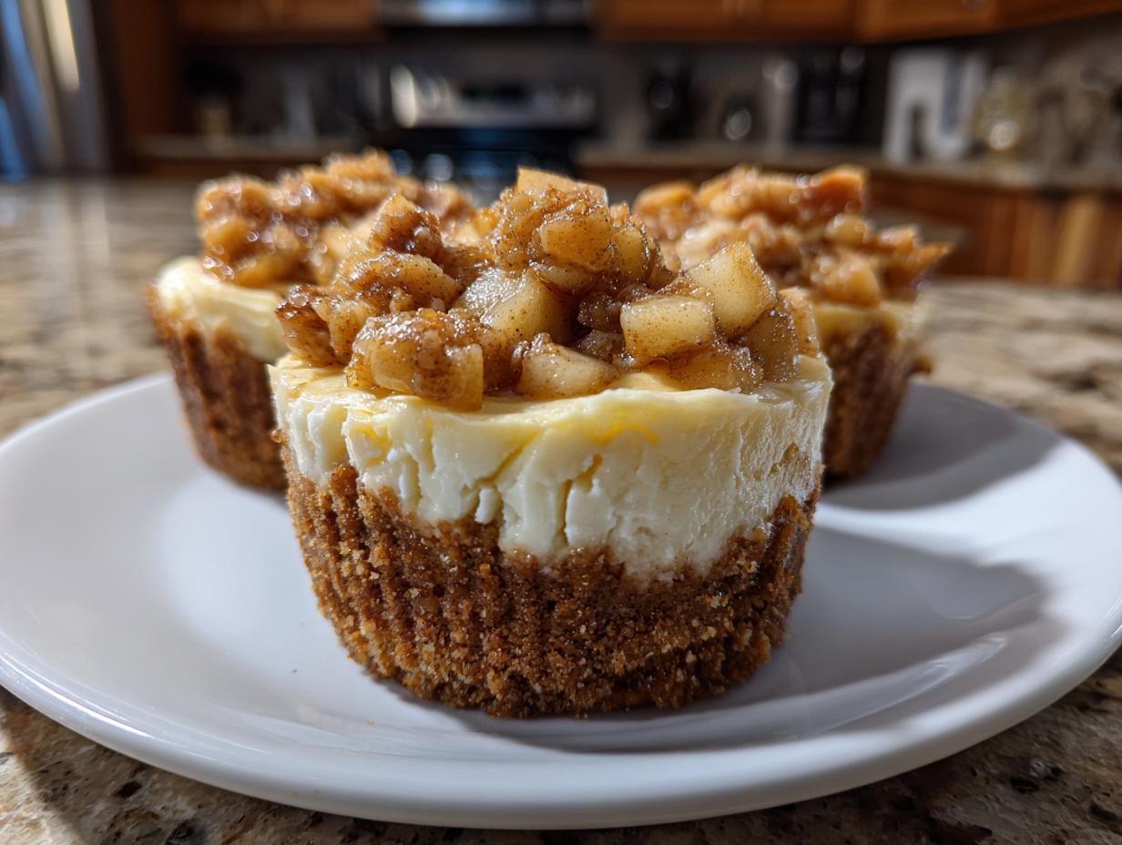 Easy Apple Crisp Mini Cheesecakes in Just 20 Minutes