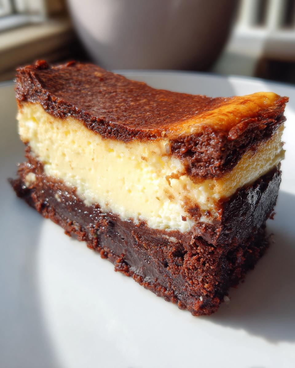 Easy Brownie Bottom Cheesecake - detail 2