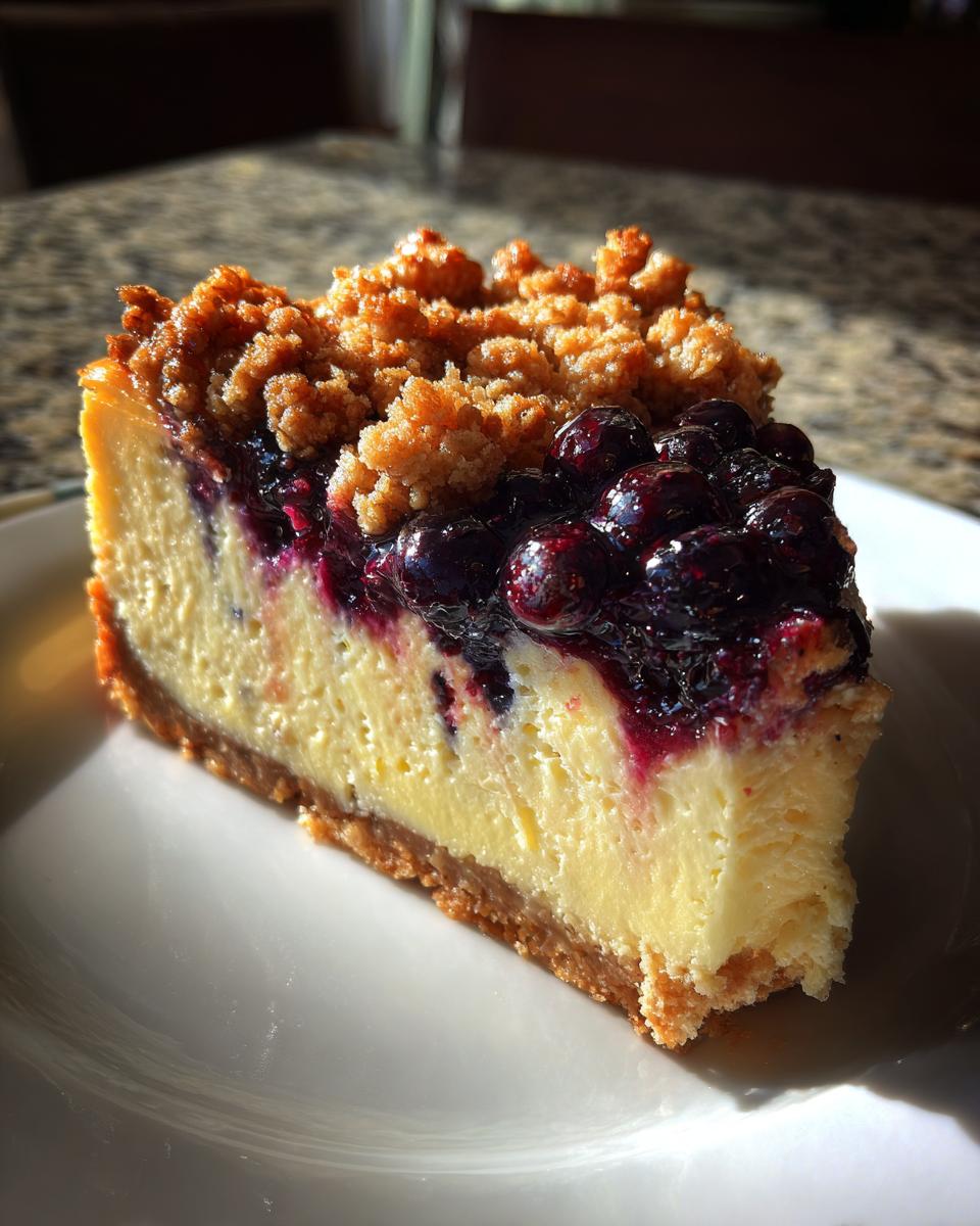 Effortless Blueberry Crumble Cheesecake - detail 1