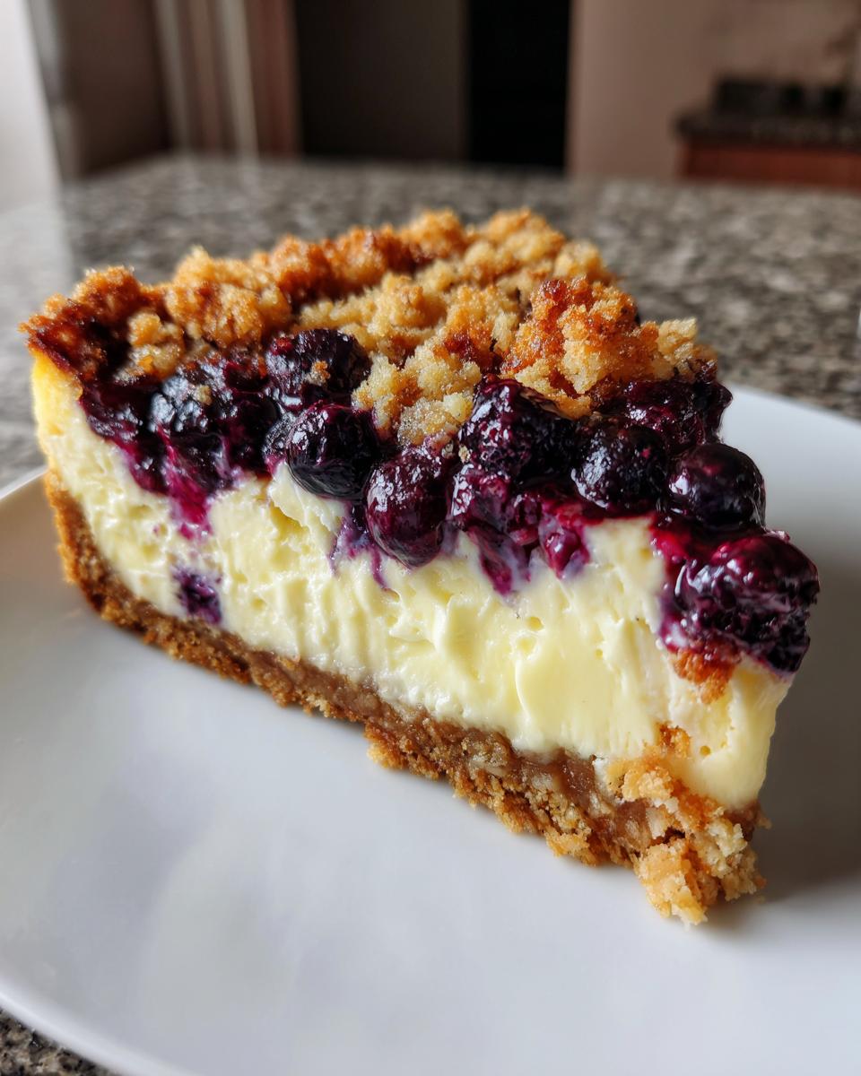 Effortless Blueberry Crumble Cheesecake - detail 3