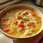 High Protein Instant Pot Chicken & Rice Soup