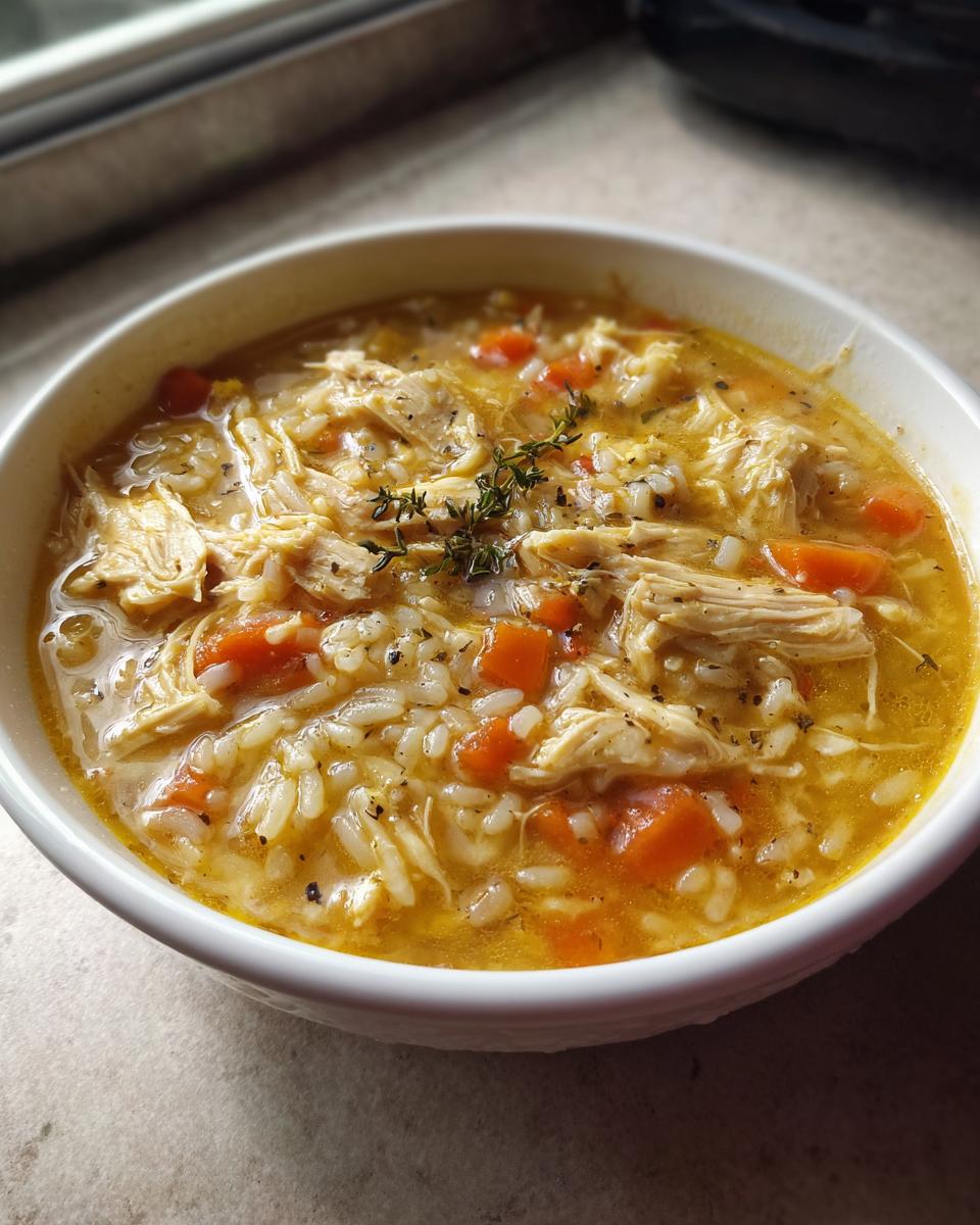High Protein Instant Pot Chicken & Rice Soup - detail 1
