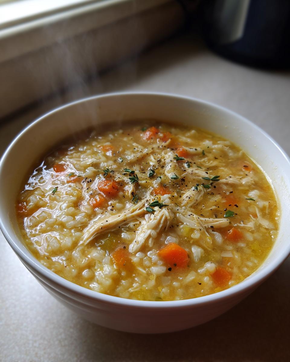 High Protein Instant Pot Chicken & Rice Soup - detail 2