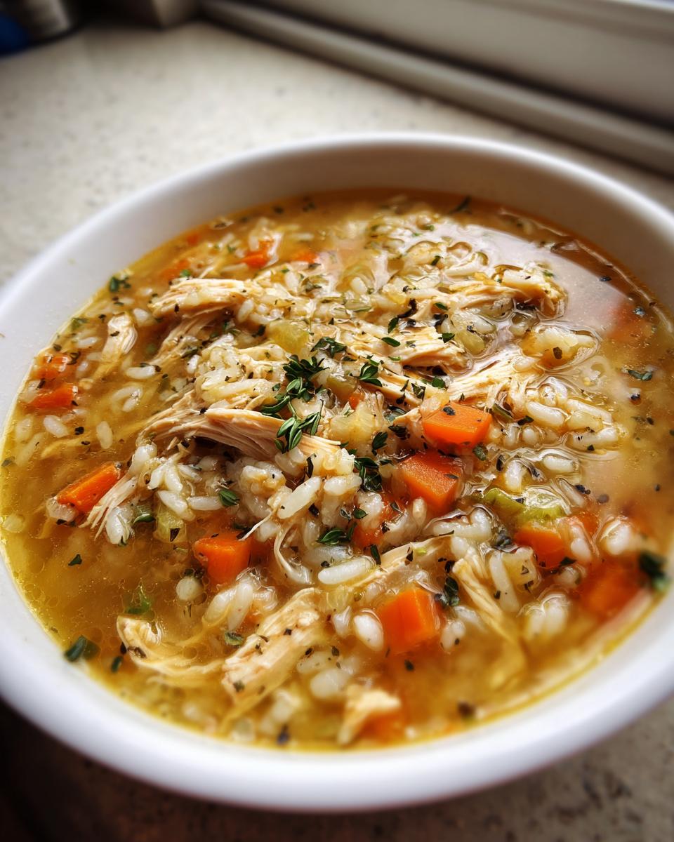 High Protein Instant Pot Chicken & Rice Soup - detail 3