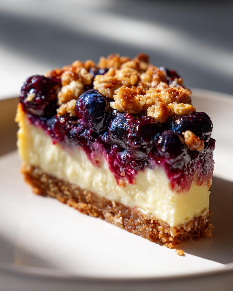 How to Make Blueberry Crumble Cheesecake - detail 1