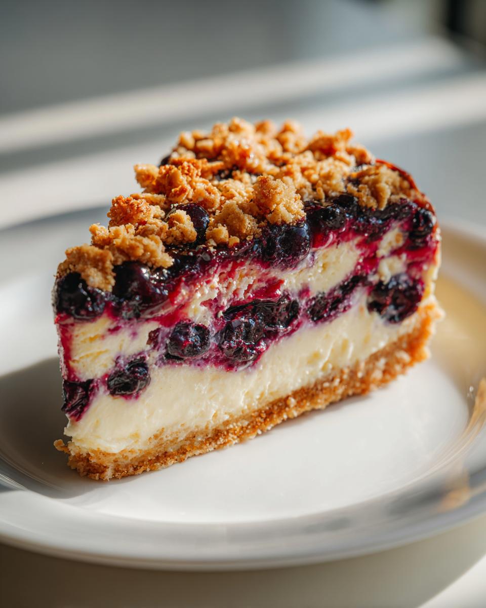 How to Make Blueberry Crumble Cheesecake - detail 4