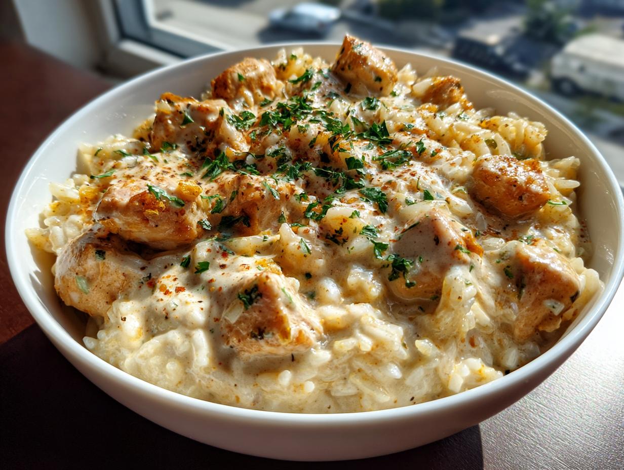 15-Minute Instant Pot Creamy Chicken and Rice Bliss