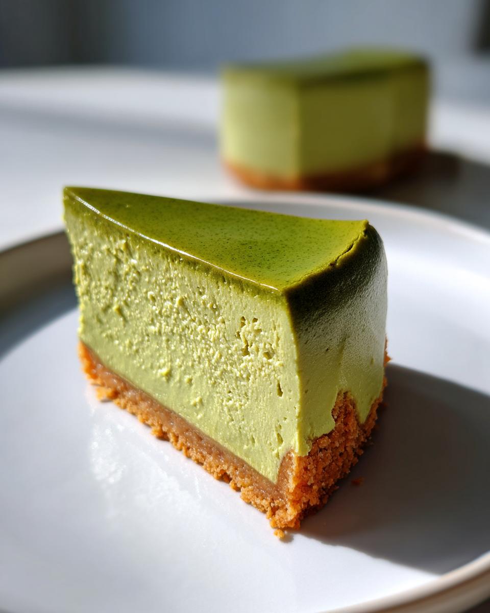 Matcha Green Tea Cheesecake - detail 1