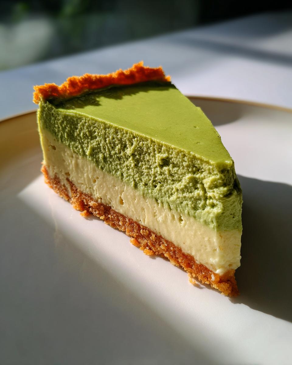Matcha Green Tea Cheesecake - detail 2