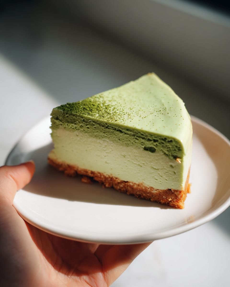 Matcha Green Tea Cheesecake - detail 3