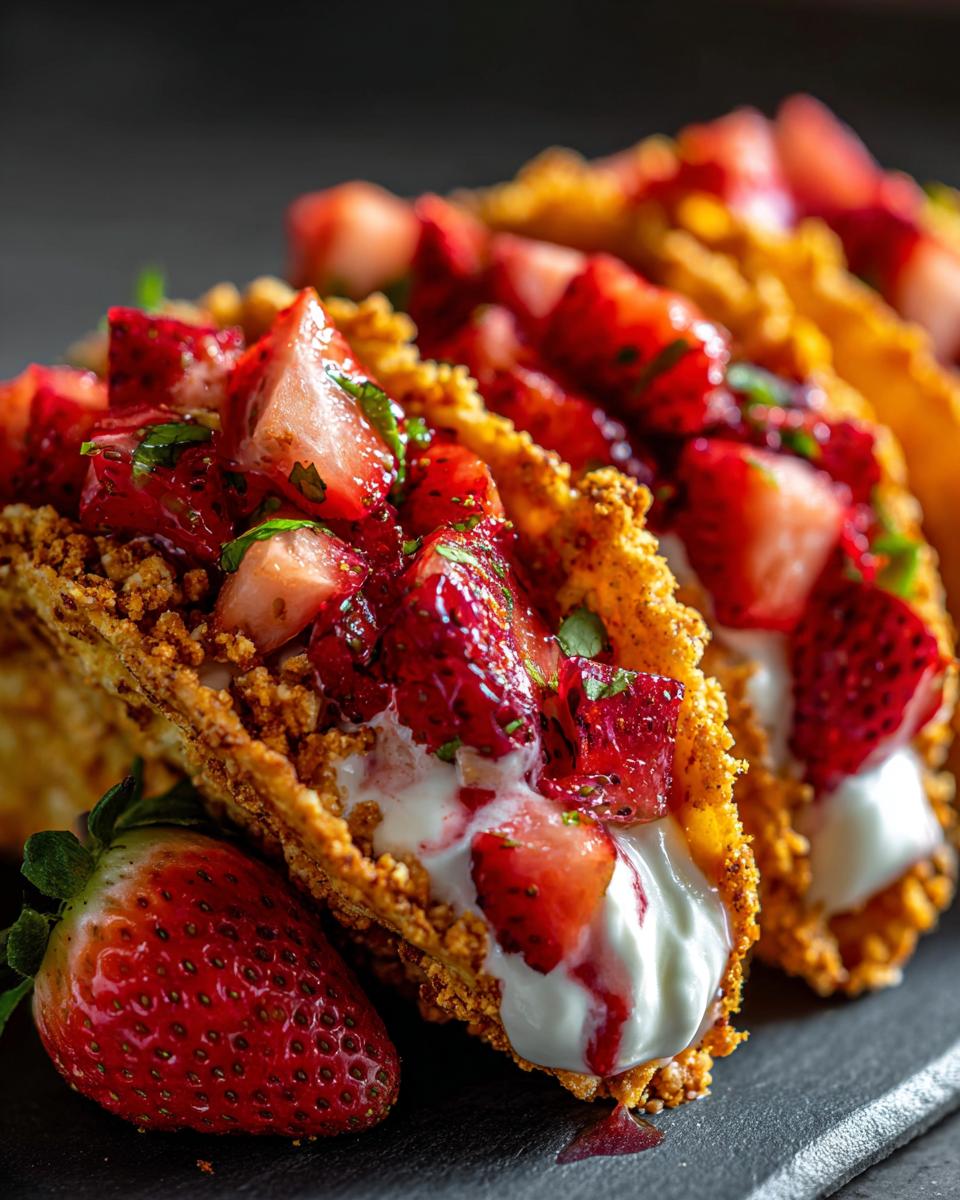 Strawberry Crunch Cheesecake Tacos - detail 1