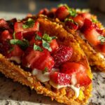 Strawberry Crunch Cheesecake Tacos