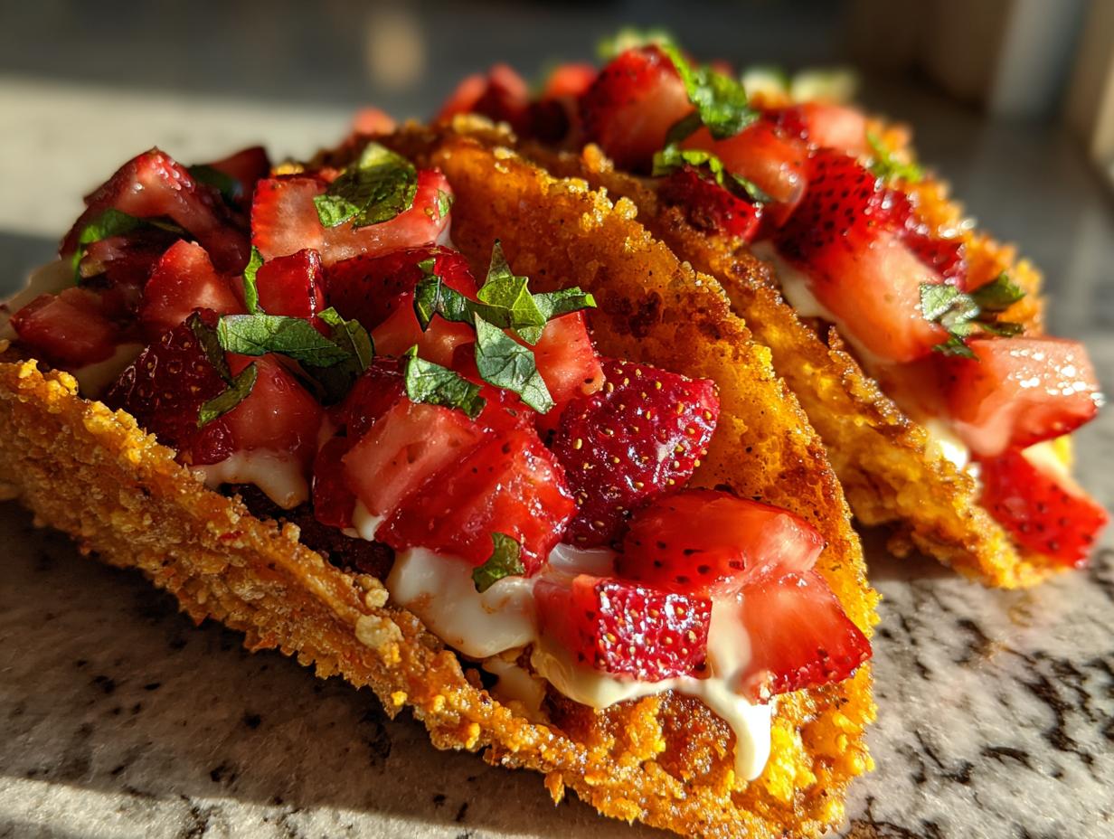 Irresistible Strawberry Crunch Cheesecake Tacos in 30 Minutes