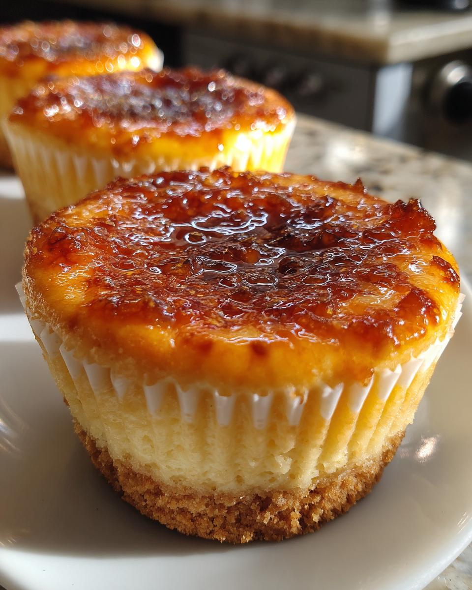 creme brulee cheesecake cupcakes - detail 1