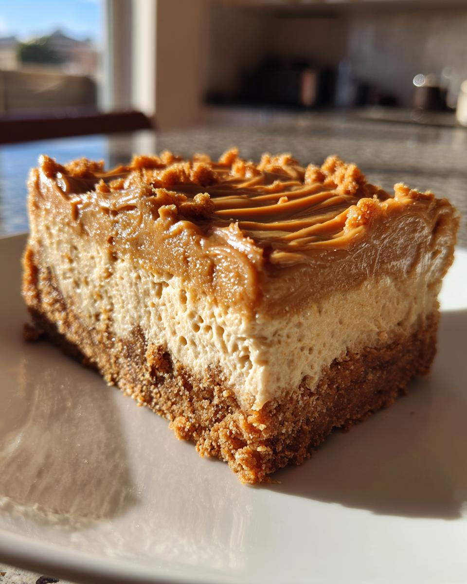 5-ingredient No-bake Lotus Biscoff cheesecake bars - detail 2