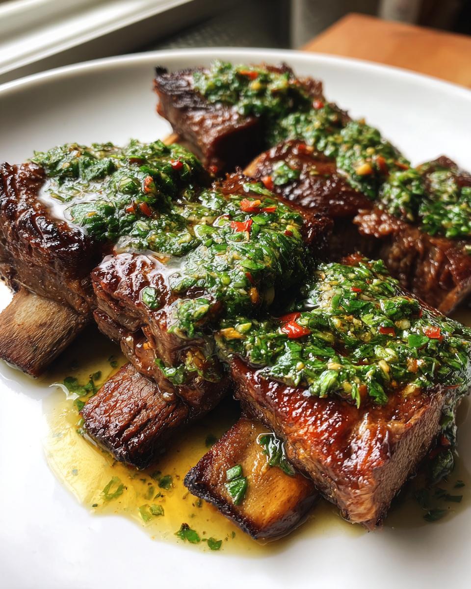 Argentinean-Style Grilled Short Ribs with Chimichurri - detail 2