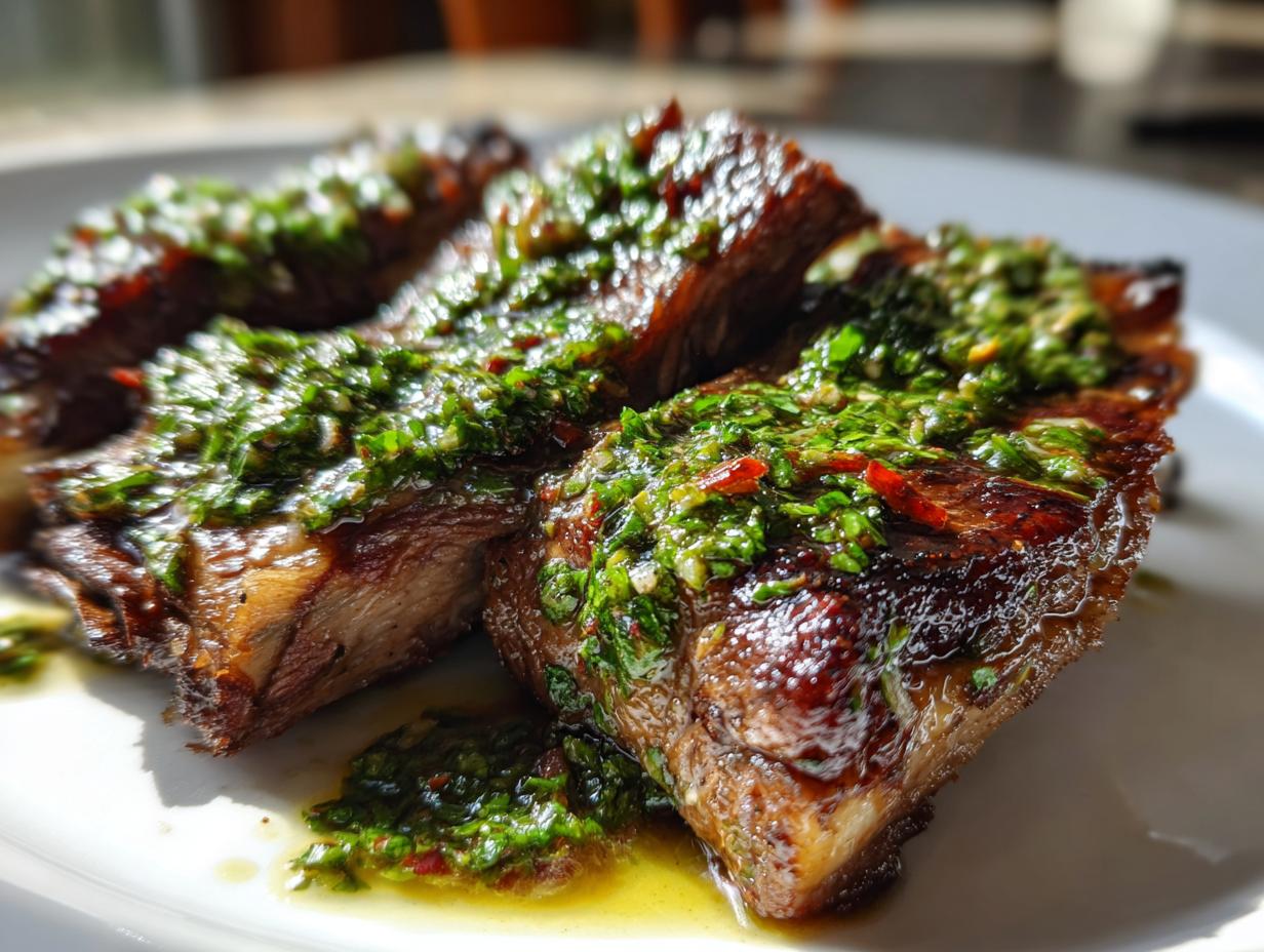 Argentinean Grilled Short Ribs with Chimichurri