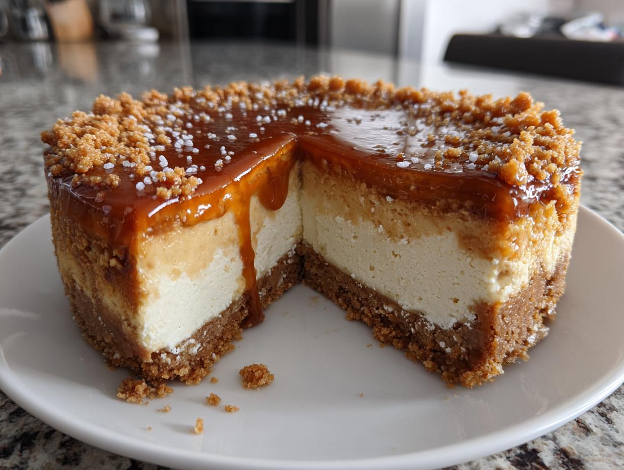 Biscoff Salted Caramel Cheesecake