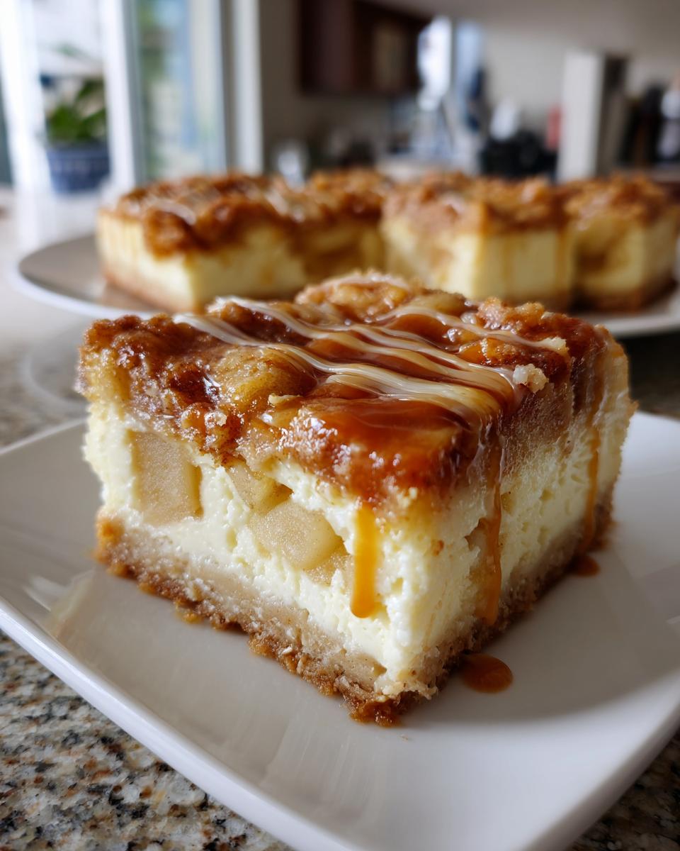 Caramel Apple Cheesecake Bars - detail 2
