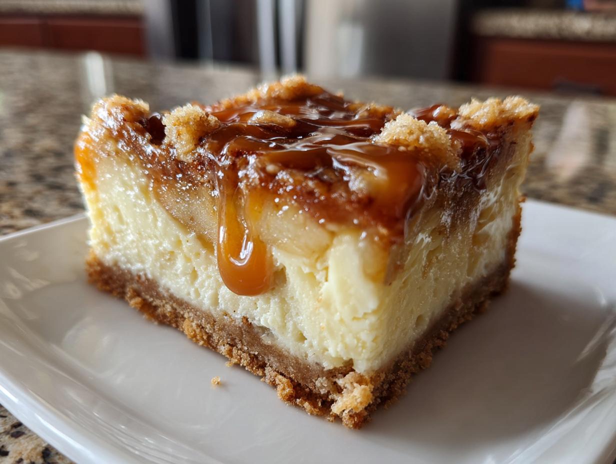 Caramel Apple Cheesecake Bars
