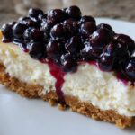 Delicious Cheesecake with Blueberries and Sauce